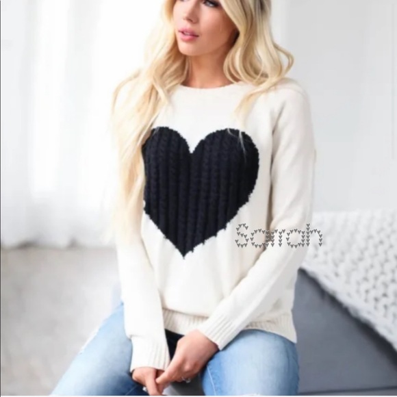 Sale Last 1 S New Adorable Cozy LOVE Knit Sweater - Picture 2 of 6